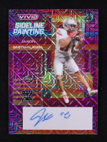 Jaxon Smith-Njigba 2023 Leaf Vivid Autographs Sideline Painting Purple #SPJSN #1/2 RC at PristineAuction.com