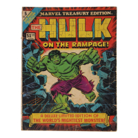 1975 "The Hulk On the Rampage!" Marvel Treasury Edition Comic Book at PristineAuction.com