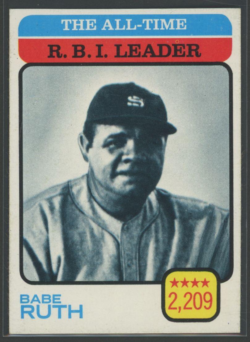 Babe Ruth 1973 Topps All-Time RBI Leader #474 at PristineAuction.com Babe Ruth 1973 Topps All-Time RBI Leader #474 at PristineAuction.com