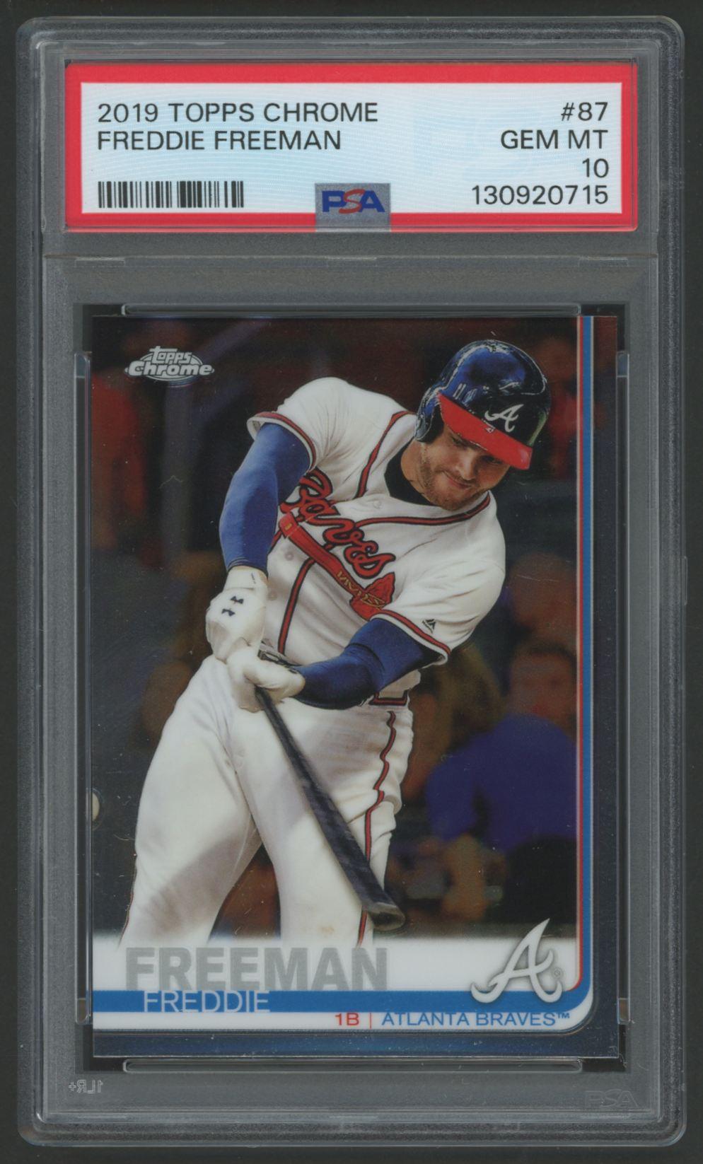 Freddie Freeman 2019 Topps Chrome #87 (PSA 10) at PristineAuction.com Freddie Freeman 2019 Topps Chrome #87 (PSA 10) at PristineAuction.com