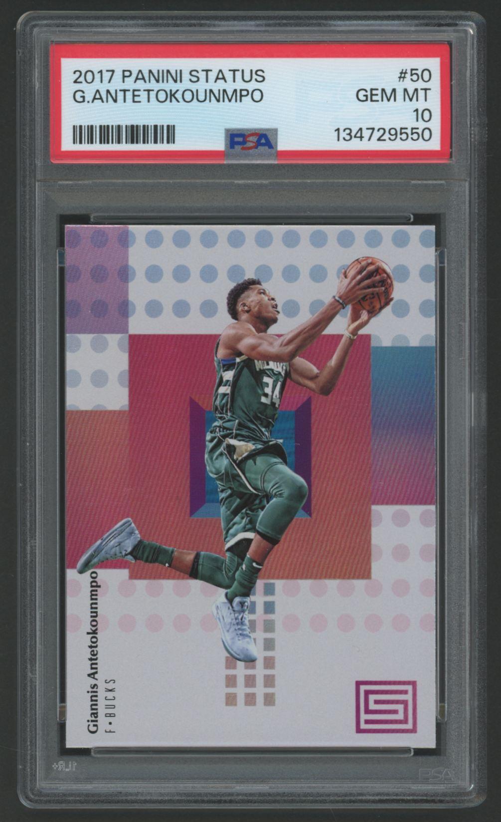 Giannis Antetokounmpo 2017 Panini Status #50 (PSA 10) at PristineAuction.com Giannis Antetokounmpo 2017 Panini Status #50 (PSA 10) at PristineAuction.com