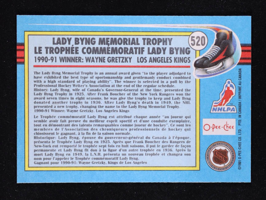 Wayne Gretzky 1991-92 O-Pee-Chee #520 at PristineAuction.com Wayne Gretzky 1991-92 O-Pee-Chee #520 at PristineAuction.com