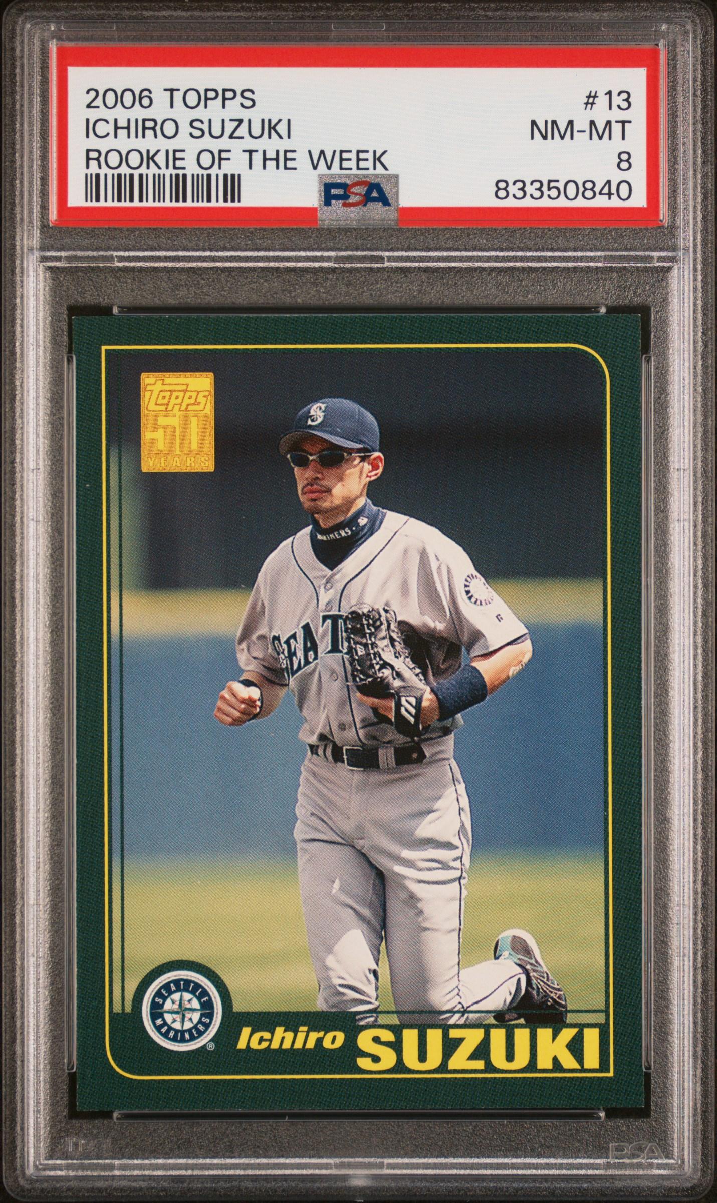 Ichiro Suzuki 2006 Topps Rookie of the Week #13 (PSA 8) at PristineAuction.com Ichiro Suzuki 2006 Topps Rookie of the Week #13 (PSA 8) at PristineAuction.com
