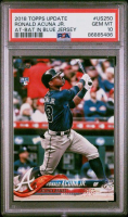 Ronald Acuna Jr. 2018 Topps Update Blue Jersey #US250 (PSA 10) at PristineAuction.com