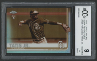 Fernando Tatis Jr. 2019 Topps Chrome Sepia Refractors #203 RC (BCCG 9) at PristineAuction.com