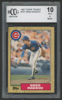 Greg Maddux 1987 Topps Traded #70T (BCCG 10) at PristineAuction.com