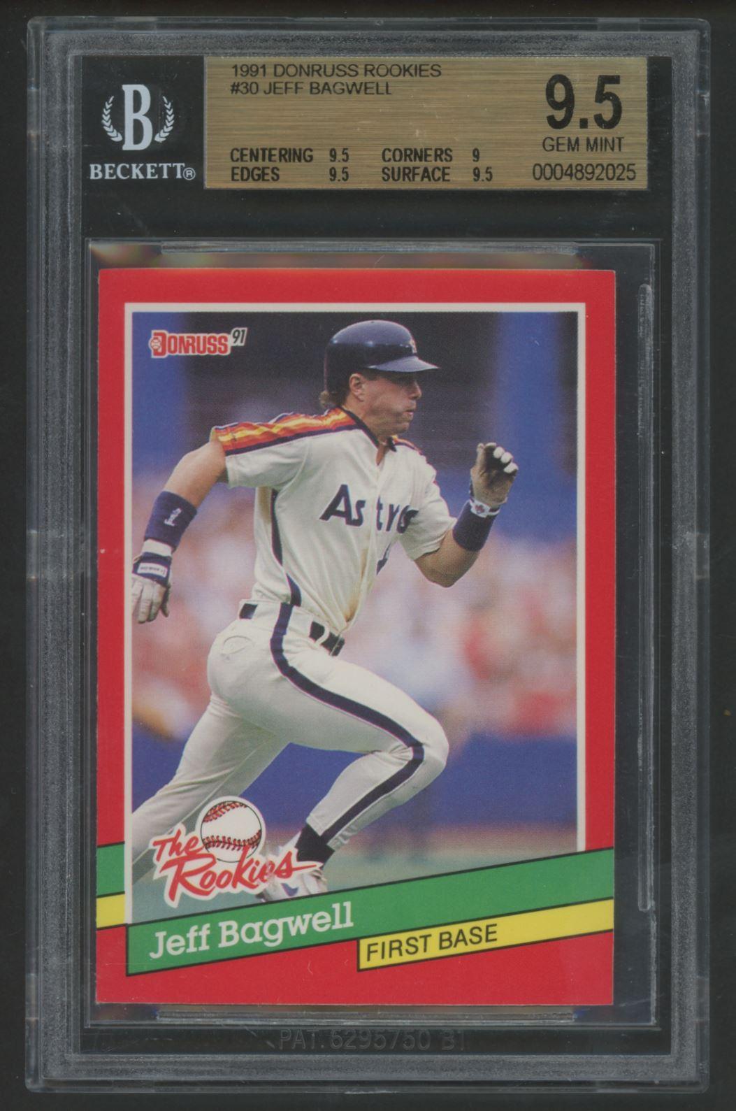 Jeff Bagwell 1991 Donruss The Rookies #30 (BGS 9.5) at PristineAuction.com Jeff Bagwell 1991 Donruss The Rookies #30 (BGS 9.5) at PristineAuction.com