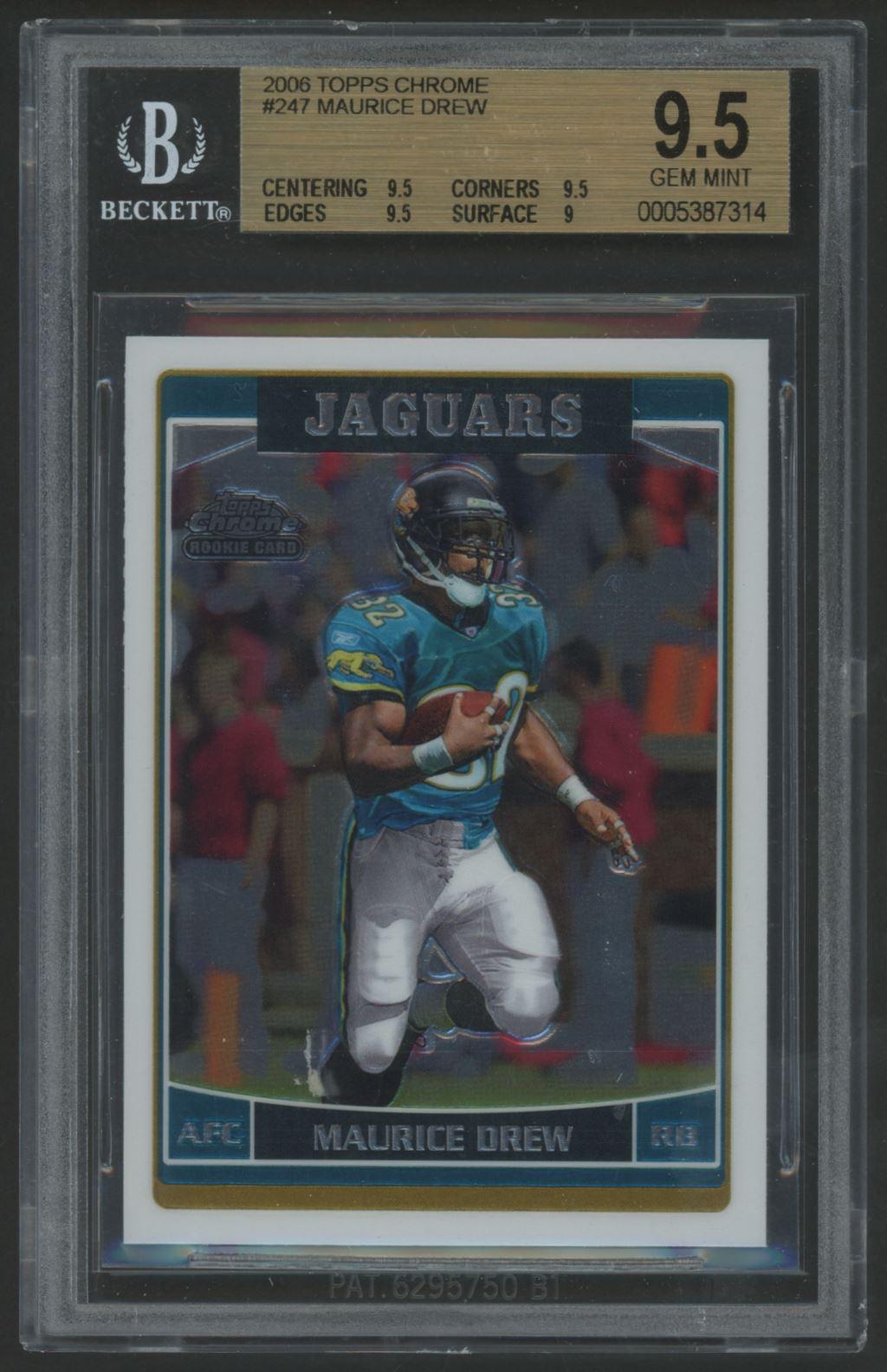 Maurice Jones-Drew 2006 Topps Chrome #247 RC (BGS 9.5) at PristineAuction.com Maurice Jones-Drew 2006 Topps Chrome #247 RC (BGS 9.5) at PristineAuction.com