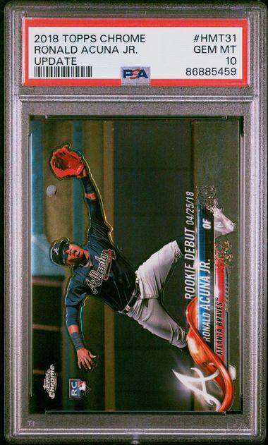 Ronald Acuna Jr. 2018 Topps Chrome Update #HMT31 RD RC (PSA 10) at PristineAuction.com Ronald Acuna Jr. 2018 Topps Chrome Update #HMT31 RD RC (PSA 10) at PristineAuction.com