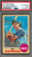 Bill Mazeroski Signed 1968 Topps #390 Inscribed "HOF 01" (PSA) at PristineAuction.com