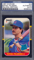 Rafael Palmeiro Signed 1987 Donruss #43 RC (PSA) at PristineAuction.com