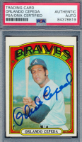 Orlando Cepeda Signed 1972 Topps #195 (PSA) at PristineAuction.com