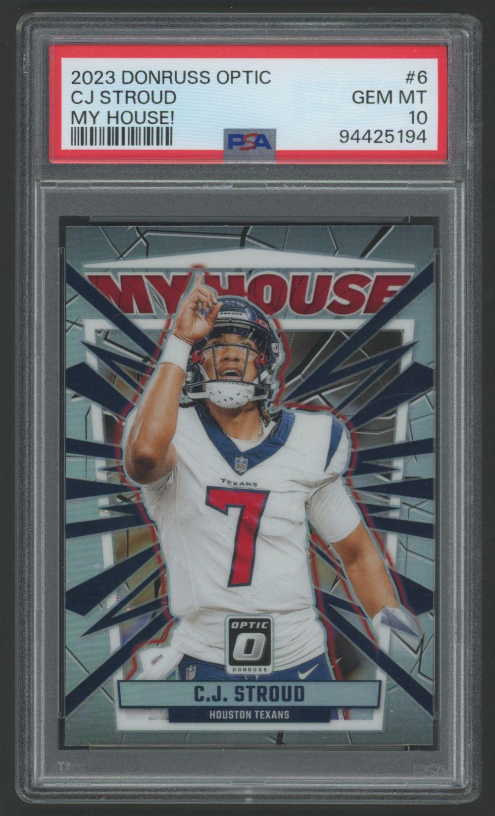CJ Stroud 2023 Donruss Optic My House! #6 RC (PSA 10) at PristineAuction.com CJ Stroud 2023 Donruss Optic My House! #6 RC (PSA 10) at PristineAuction.com