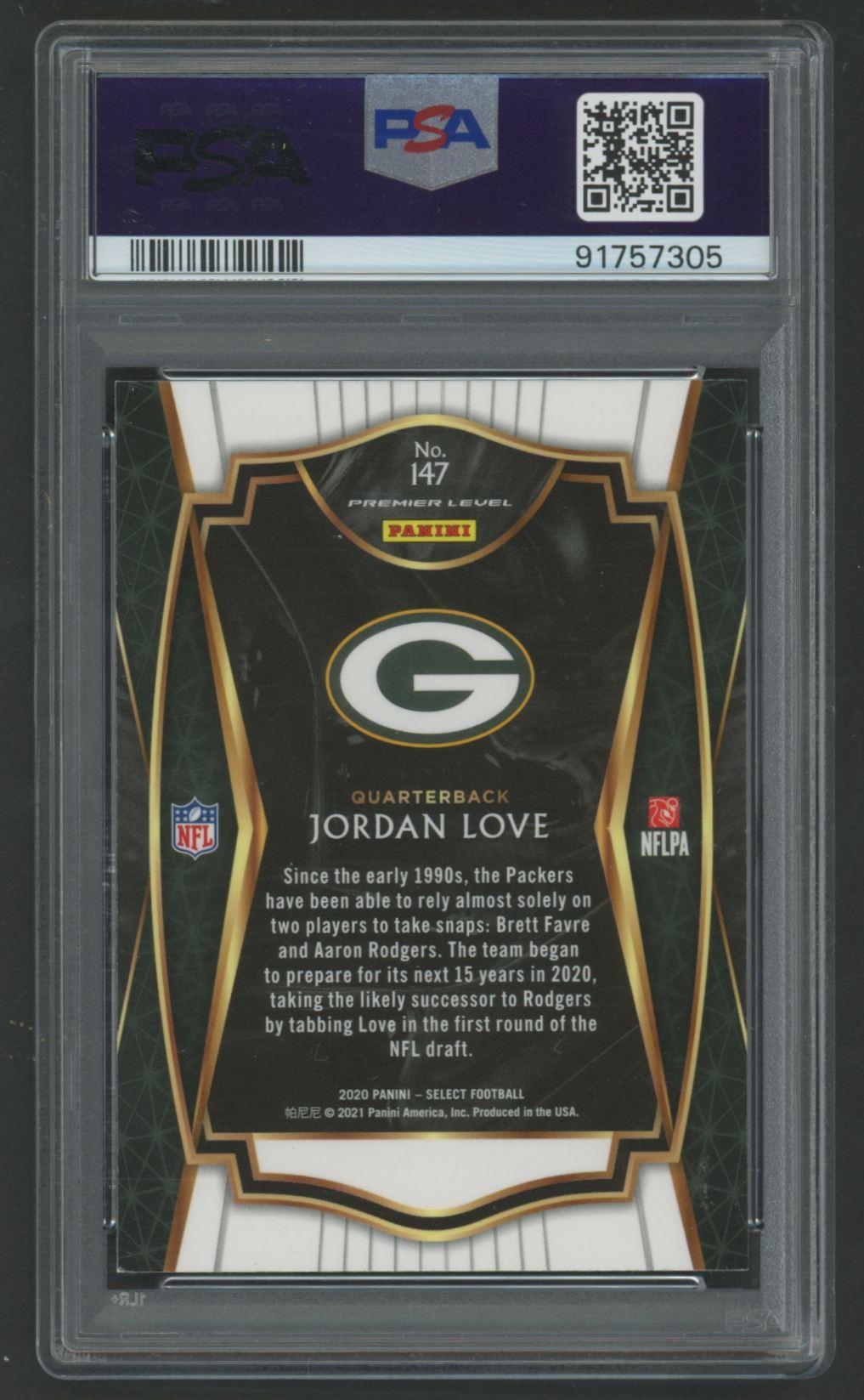 Jordan Love 2020 Select #147 RC (PSA 9) at PristineAuction.com Jordan Love 2020 Select #147 RC (PSA 9) at PristineAuction.com