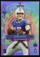Josh Allen 2024 Wild Card 5 Card Draw Stacked Queen Of Hearts Platinum Rainbow Foil #SDJH-JAN #1/1 at PristineAuction.com