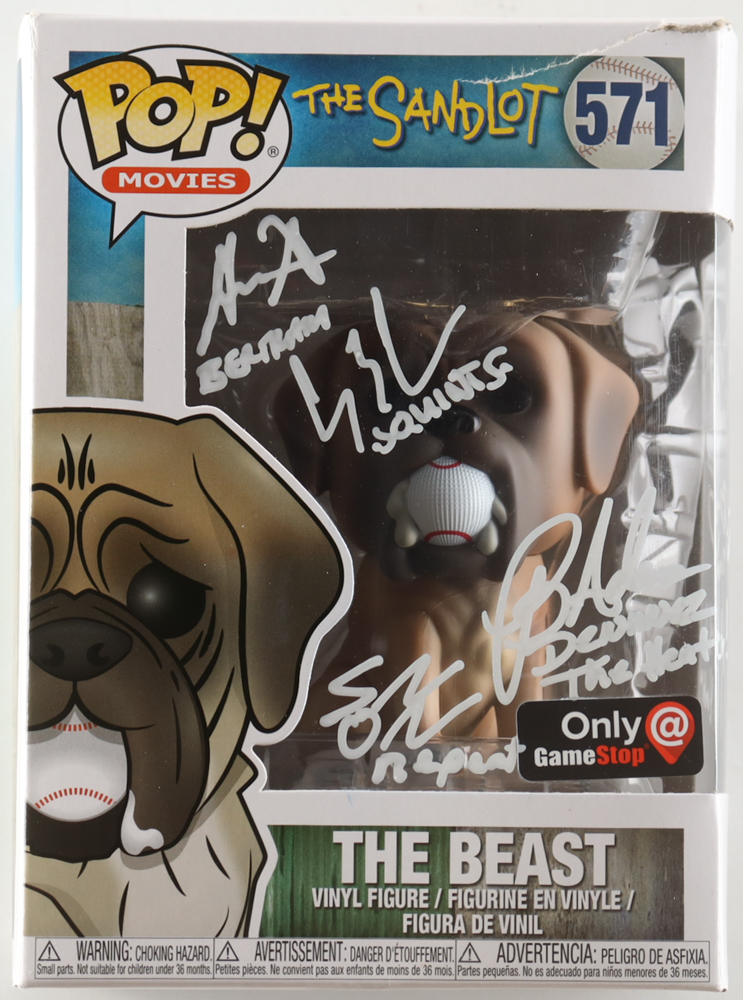 "The Sandlot" | #571 The Beast Funko Pop! Vinyl Figure Cast-Signed by (7) with Chauncey Leopardi, Grant Gelt, Marty York, Tom Guiry (Beckett) at PristineAuction.com "The Sandlot" | #571 The Beast Funko Pop! Vinyl Figure Cast-Signed by (7) with Chauncey Leopardi, Grant Gelt, Marty York, Tom Guiry (Beckett) at PristineAuction.com
