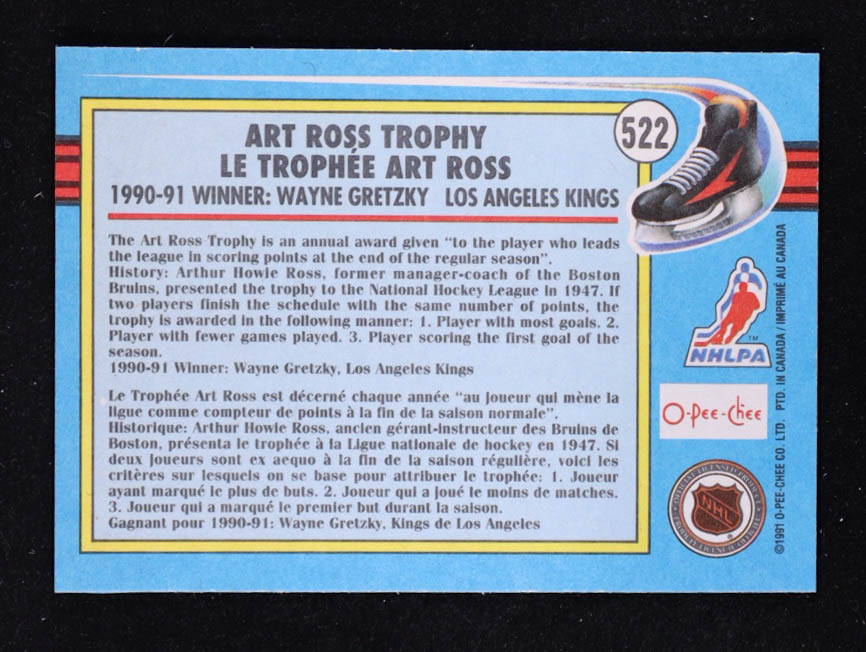 Wayne Gretzky 1991-92 O-Pee-Chee #522 at PristineAuction.com Wayne Gretzky 1991-92 O-Pee-Chee #522 at PristineAuction.com
