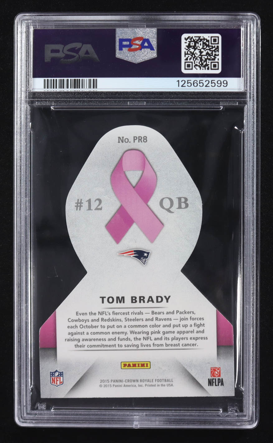 Tom Brady 2015 Crown Royale Pink Ribbons Green #PR8 (PSA 9) at PristineAuction.com Tom Brady 2015 Crown Royale Pink Ribbons Green #PR8 (PSA 9) at PristineAuction.com