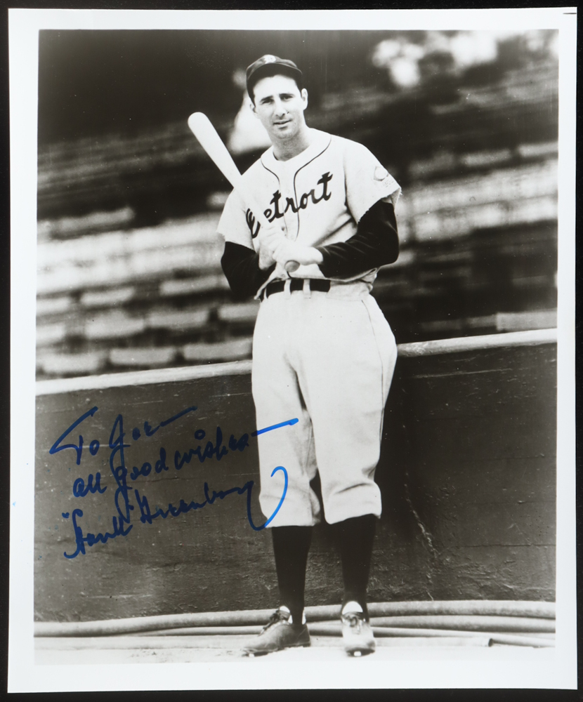 Hank Greenberg Signed 8x10 Photo Inscribed "All Good Wishes" (Beckett) at PristineAuction.com Hank Greenberg Signed 8x10 Photo Inscribed "All Good Wishes" (Beckett) at PristineAuction.com
