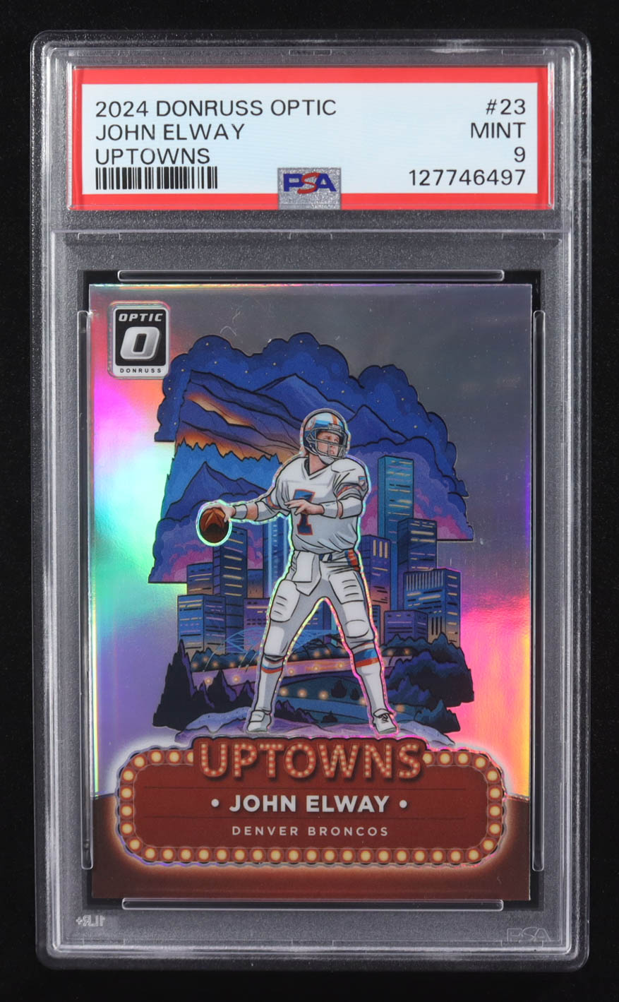 John Elway 2024 Donruss Optic Uptowns #23 (PSA 9) at PristineAuction.com John Elway 2024 Donruss Optic Uptowns #23 (PSA 9) at PristineAuction.com