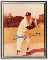 Mickey Mantle Signed Custom Framed Yankees Photo Display (Beckett) at PristineAuction.com