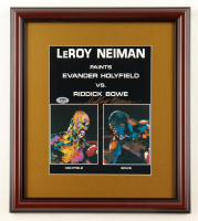 LeRoy Neiman Signed "Evander Holyfield" Custom Framed Art Print Display (PSA) at PristineAuction.com