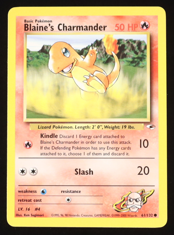 Blaine's Charmander 2000 Pokemon Gym Heroes Unlimited #61 at PristineAuction.com Blaine's Charmander 2000 Pokemon Gym Heroes Unlimited #61 at PristineAuction.com