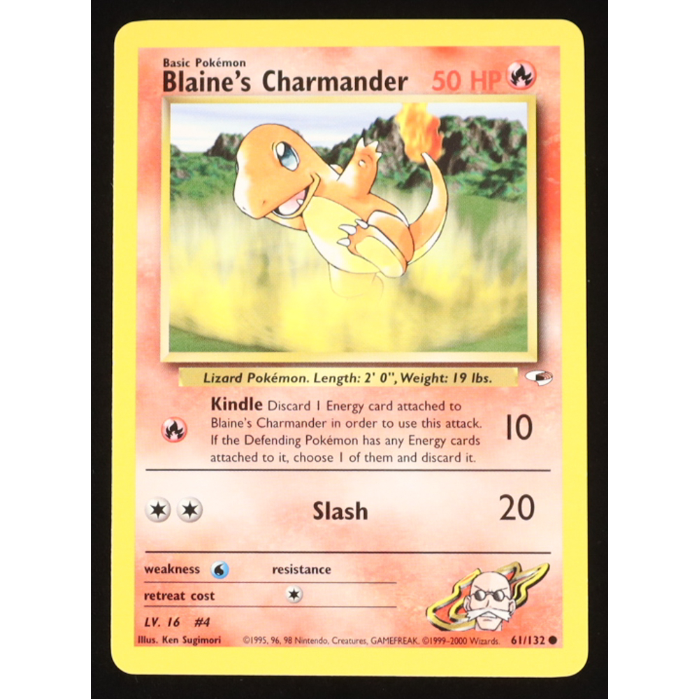 Blaine's Charmander 2000 Pokemon Gym Heroes Unlimited #61 at PristineAuction.com