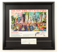 LeRoy Neiman Signed Custom Framed Cut Display with New York City Marathon Art Print (PSA) at PristineAuction.com