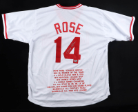 Pete Rose Signed Career Highlight Stat Jersey (Rose) at PristineAuction.com