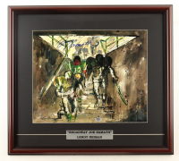 Joe Namath Signed 1969 Super Bowl Custom Framed LeRoy Neiman Art Print Display with Title Plaque (PSA) at PristineAuction.com