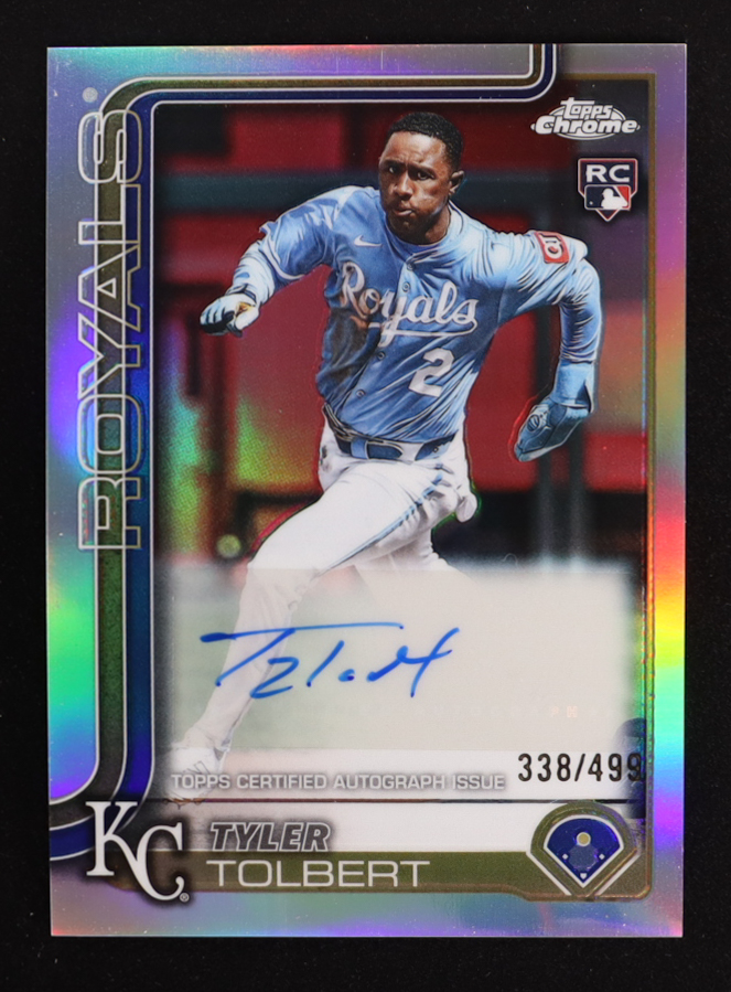 Tyler Tolbert 2025 Topps Chrome Auto #AC-TTO RC #338/499 at PristineAuction.com Tyler Tolbert 2025 Topps Chrome Auto #AC-TTO RC #338/499 at PristineAuction.com