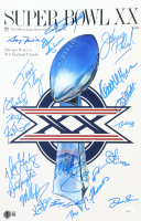 1985 Bears Super Bowl XX 11x17 Photo Team-Signed By (21) with Dan Hampton, Mike Singletary, Tom Thayer, Matt Suhey (Beckett & JSA) at PristineAuction.com