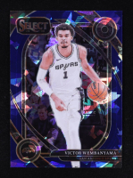 Victor Wembanyama 2024-25 Select Blue Cracked Ice Prizms #229 at PristineAuction.com