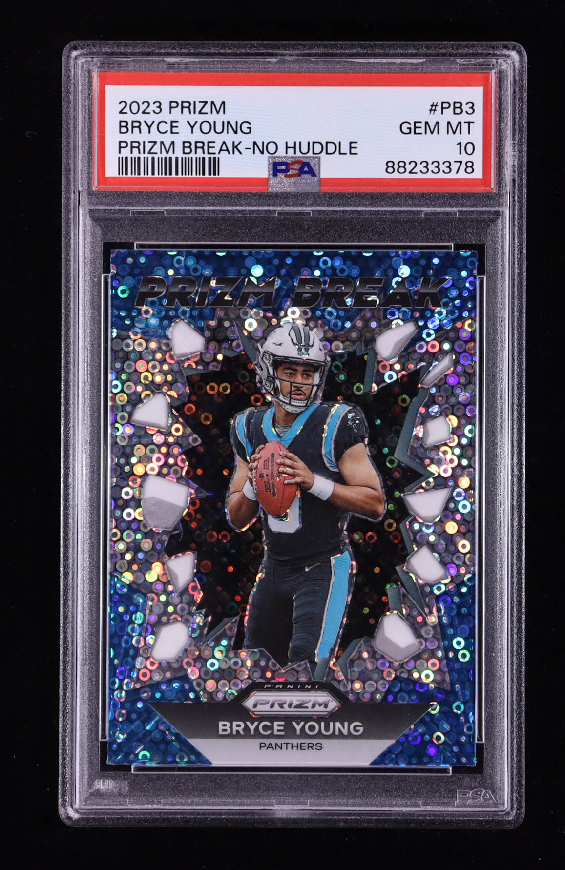 Bryce Young 2023 Panini Prizm Prizm Break Prizms No Huddle #3 RC (PSA 10) at PristineAuction.com Bryce Young 2023 Panini Prizm Prizm Break Prizms No Huddle #3 RC (PSA 10) at PristineAuction.com