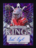 Emeka Egbuka 2022 Leaf Metal Draft Autographs Touchdown Kings Wave Purple #TKEE1 #12/20 at PristineAuction.com