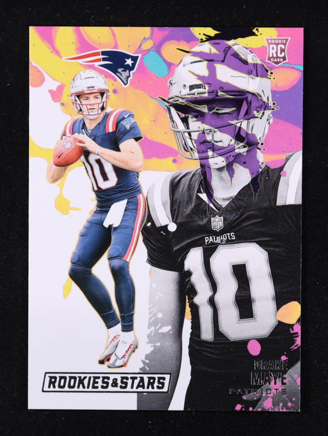 Drake Maye 2024 Rookies and Stars Rookie Exclusive #3 RC at PristineAuction.com Drake Maye 2024 Rookies and Stars Rookie Exclusive #3 RC at PristineAuction.com