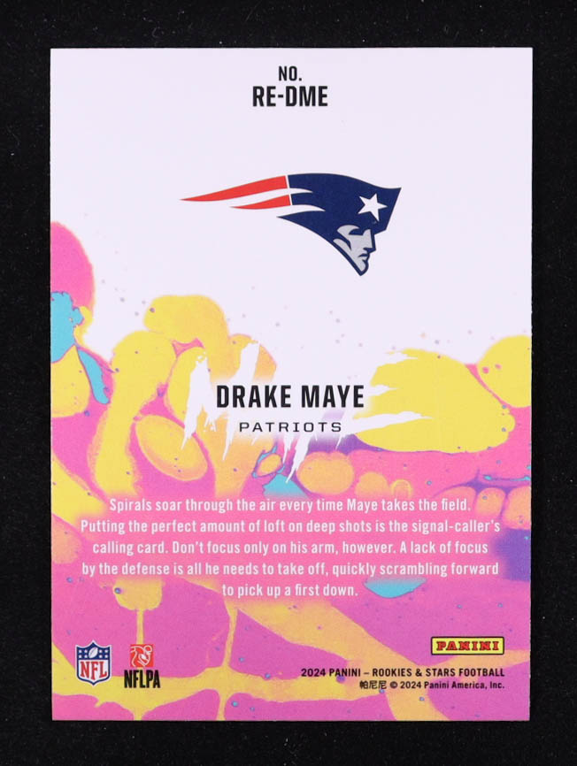 Drake Maye 2024 Rookies and Stars Rookie Exclusive #3 RC at PristineAuction.com Drake Maye 2024 Rookies and Stars Rookie Exclusive #3 RC at PristineAuction.com