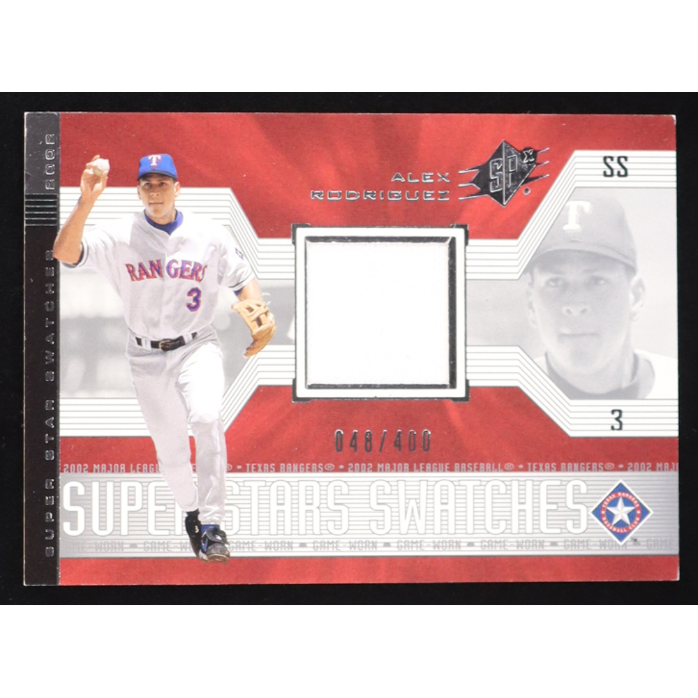 Alex Rodriguez 2002 SPx SuperStars Swatches Silver #167 #46/400 at PristineAuction.com