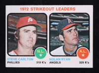 Steve Carlton / Nolan Ryan 1973 Topps #67 Strikeout Leaders at PristineAuction.com