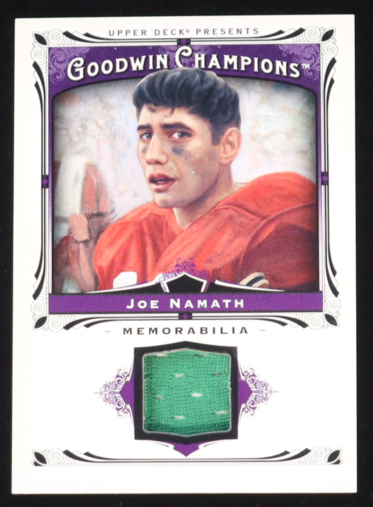 Joe Namath 2013 Upper Deck Goodwin Champions Memorabilia #MNA at PristineAuction.com Joe Namath 2013 Upper Deck Goodwin Champions Memorabilia #MNA at PristineAuction.com