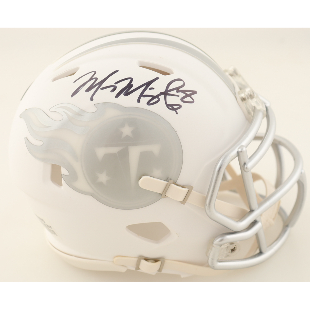 Marcus Mariota Signed Titans White ICE Speed Mini Helmet (Mariota) at PristineAuction.com