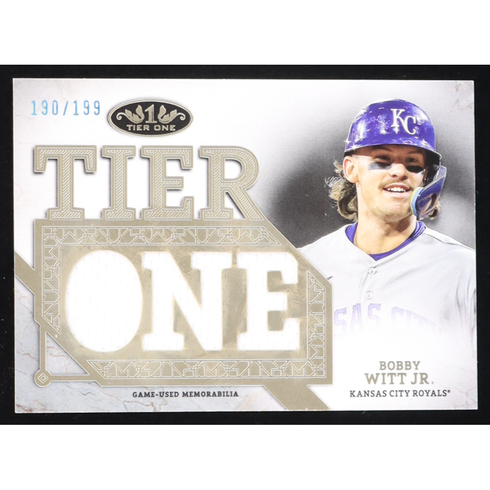 Bobby Witt Jr. 2024 Topps Tier One Die Cut Relics #T1RDBW #190/199 at PristineAuction.com