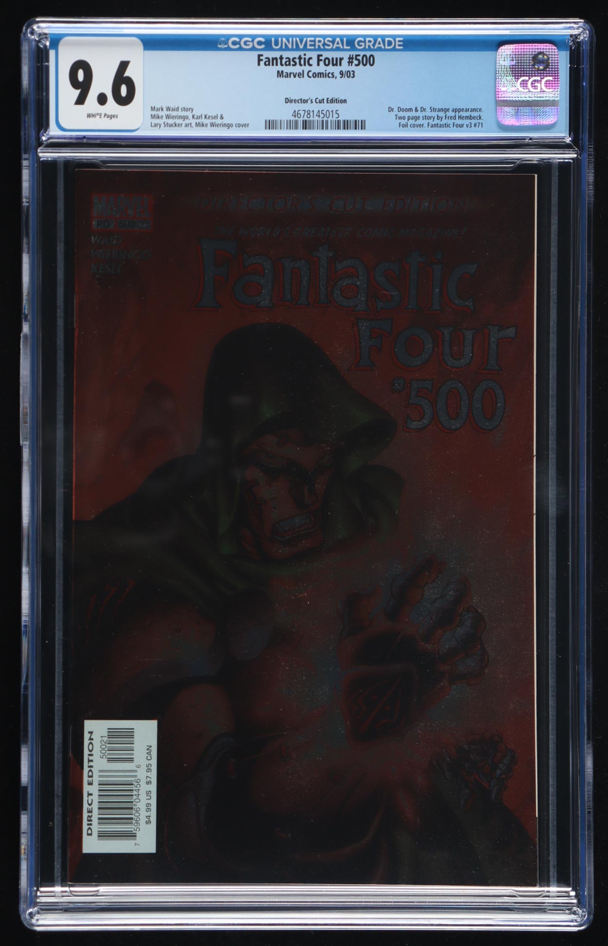 2003 "Fantastic Four" #500 Marvel Comic Book (CGC 9.6) at PristineAuction.com 2003 "Fantastic Four" #500 Marvel Comic Book (CGC 9.6) at PristineAuction.com