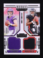 JJ McCarthy / Michael Penix Jr. 2024 Panini Contenders Rookie Ticket Dual Swatches #11 RC at PristineAuction.com