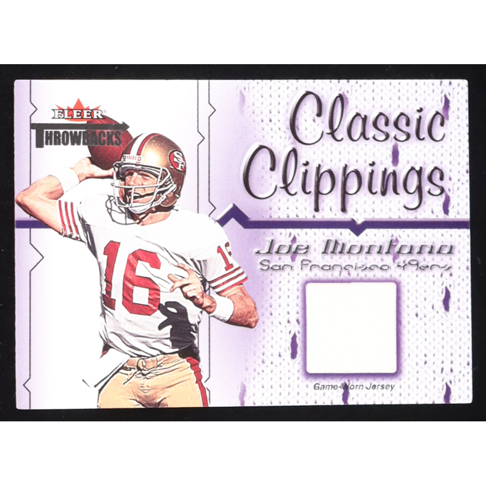Joe Montana 2002 Fleer Throwbacks Classic Clippings #8 DP at PristineAuction.com