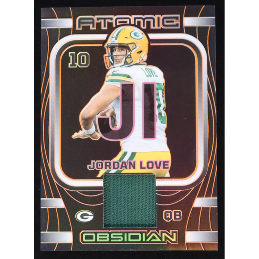 Jordan Love 2023 Panini Obsidian Atomic Materials Electric Etch Orange #11 #46/49 at PristineAuction.com