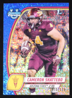 Cam Skattebo 2024 Bowman Chrome University Blue Mini Diamond Refractors #37 #110/175 RC at PristineAuction.com