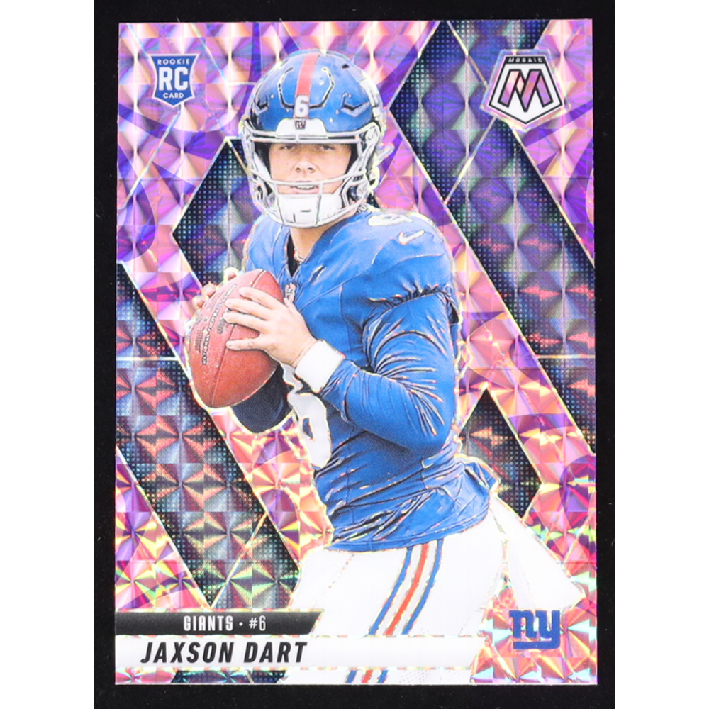 Jaxson Dart 2025 Panini Mosaic Mosaic Reactive Purple #362 RC at PristineAuction.com