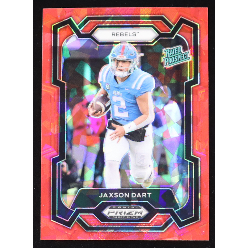 Jaxson Dart 2024 Panini Prizm Draft Picks Prizms Red Ice #147 RC at PristineAuction.com